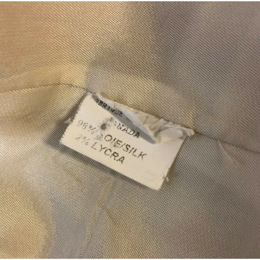 SFI Femme Pour Nordstrom Cream/Ivory Silk Blazer Two-Button Front sz S/M - Picture 8 of 12